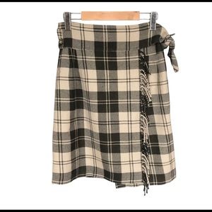 Max Mara 100% virgin wool wrap skirt